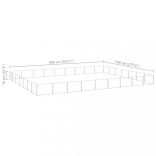 ezüstszínű acél kutyakennel 63 m²