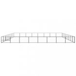 fekete acél kutyakennel 64 m²