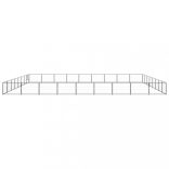 fekete acél kutyakennel 72 m²