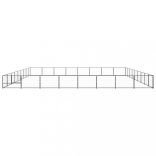 fekete acél kutyakennel 72 m²