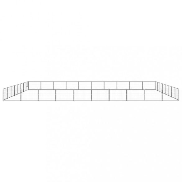 fekete acél kutyakennel 80 m²