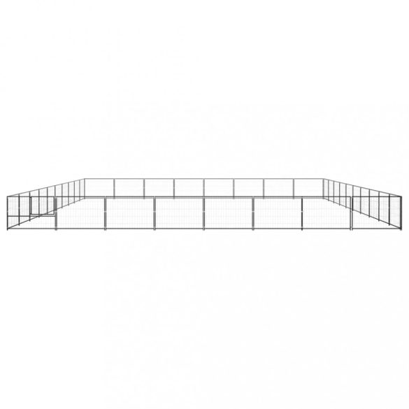 fekete acél kutyakennel 80 m²