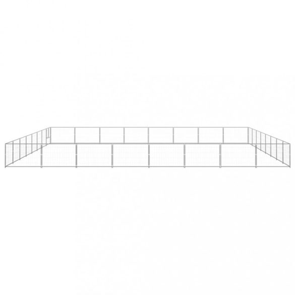 ezüstszínű acél kutyakennel 64 m²