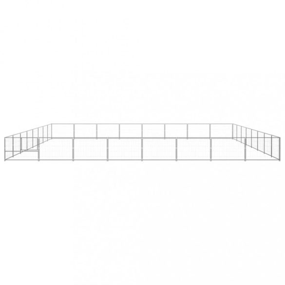 ezüstszínű acél kutyakennel 64 m²