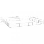 ezüstszínű acél kutyakennel 64 m²
