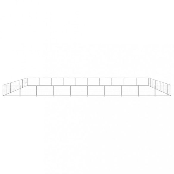 ezüstszínű acél kutyakennel 80 m²