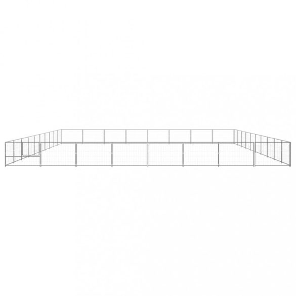 ezüstszínű acél kutyakennel 80 m²