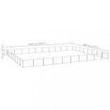 ezüstszínű acél kutyakennel 80 m²