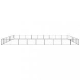 fekete acél kutyakennel 81 m²