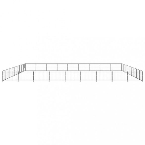 fekete acél kutyakennel 81 m²