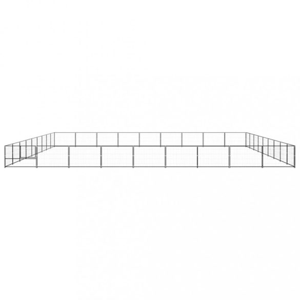 fekete acél kutyakennel 81 m²