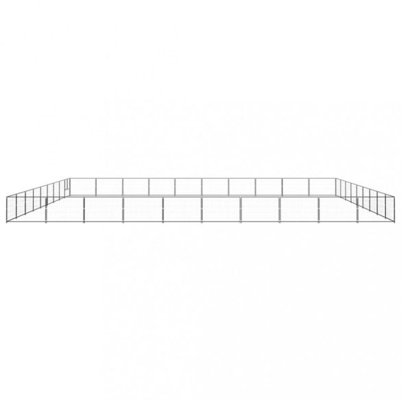 fekete acél kutyakennel 90 m²