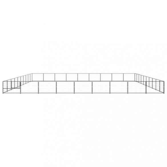 fekete acél kutyakennel 90 m²