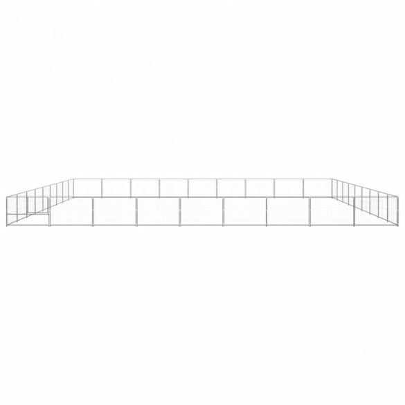ezüstszínű acél kutyakennel 81 m²