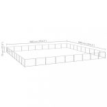 ezüstszínű acél kutyakennel 81 m²