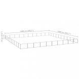 ezüstszínű acél kutyakennel 100 m²