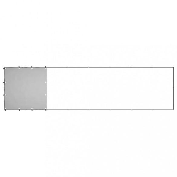 fekete acél kutyakennel 4,84 m²