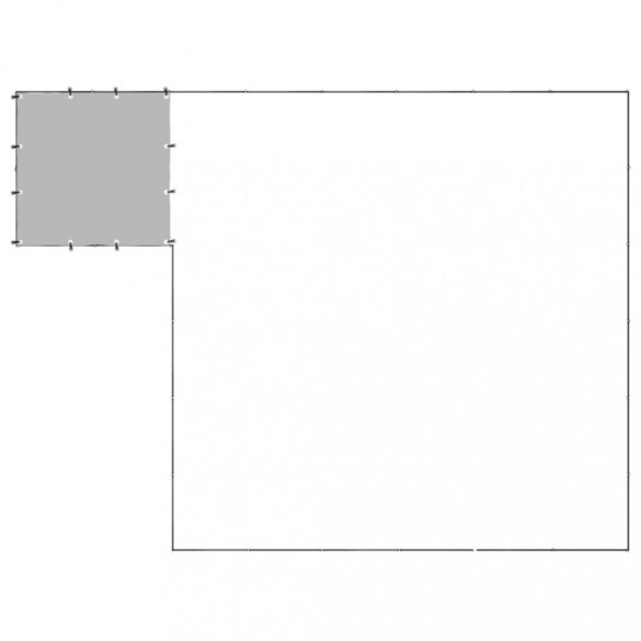 fekete acél kutyakennel 12,1 m²