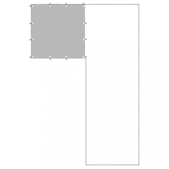 ezüstszínű acél kutyakennel 4,84 m²