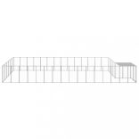 ezüstszínű acél kutyakennel 26,62 m²