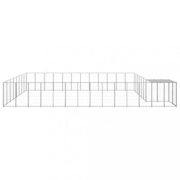 ezüstszínű acél kutyakennel 30,25 m²