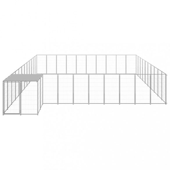 ezüstszínű acél kutyakennel 31,46 m²