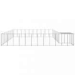 ezüstszínű acél kutyakennel 31,46 m²