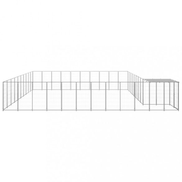 ezüstszínű acél kutyakennel 31,46 m²