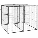 kültéri acél kutyakennel tetővel 4,84 m²