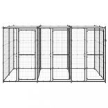 kültéri acél kutyakennel tetővel 7,26 m²