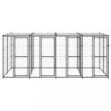 kültéri acél kutyakennel tetővel 9,68 m²