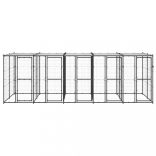 kültéri acél kutyakennel tetővel 12,1 m²