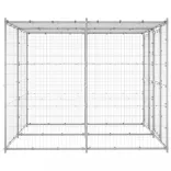 kültéri horganyozott acél kutyakennel tetővel 4,84 m²