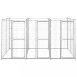 kültéri horganyozott acél kutyakennel 7,26 m²