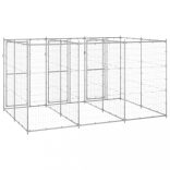 kültéri horganyozott acél kutyakennel 7,26 m²