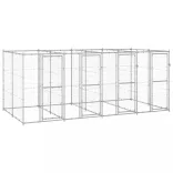 kültéri horganyozott acél kutyakennel 9,68 m²