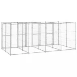 kültéri horganyozott acél kutyakennel 9,68 m²