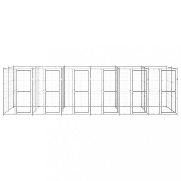 kültéri horganyozott acél kutyakennel 14,52 m²