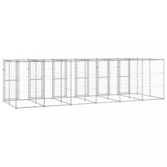 kültéri horganyozott acél kutyakennel 14,52 m²