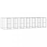 kültéri horganyozott acél kutyakennel 16,94 m²