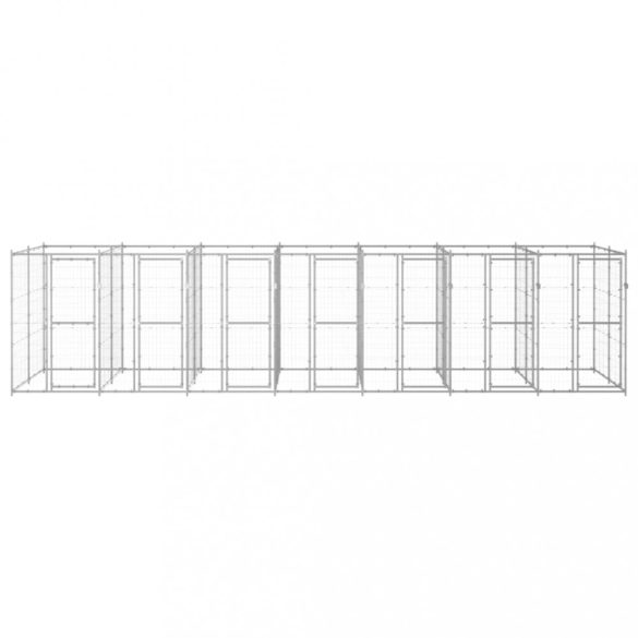 kültéri horganyozott acél kutyakennel 16,94 m²