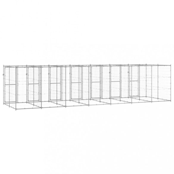 kültéri horganyozott acél kutyakennel 16,94 m²