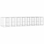kültéri horganyozott acél kutyakennel 19,36 m²
