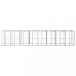 kültéri horganyozott acél kutyakennel 19,36 m²