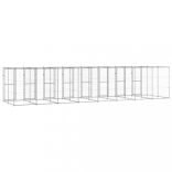 kültéri horganyozott acél kutyakennel 19,36 m²