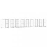 kültéri horganyozott acél kutyakennel 21,78 m²