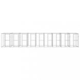 kültéri horganyozott acél kutyakennel 21,78 m²