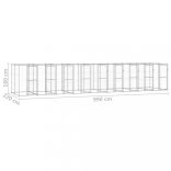 kültéri horganyozott acél kutyakennel 21,78 m²