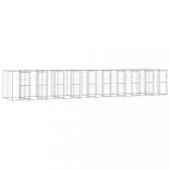 kültéri horganyozott acél kutyakennel 24,2 m²