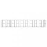 kültéri horganyozott acél kutyakennel 24,2 m²